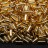 Бисер японский Miyuki Bugle стеклярус 3мм #0003 золото, серебряная линия внутри, 10 грамм - Бисер японский Miyuki Bugle стеклярус 3мм #0003 золото, серебряная линия внутри, 10 грамм