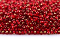 Бисер японский TOHO круглый 8/0 #0025CF рубин матовый, серебряная линия внутри, 10 грамм