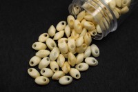 Бисер японский MIYUKI Long Magatama #2021 кремовый, матовый непрозрачный, 10 грамм