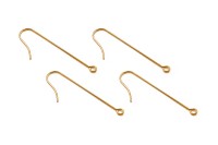 Основа для серег 40х0,7мм, отверстие 1,8мм, цвет золото, хирургическая сталь, 21-623, 2 пара