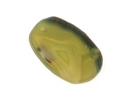 Срез Агата природного, оттенок зеленый, 59х39х6мм, отверстие 2мм, 37-304, 1шт