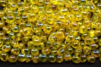 Бисер MIYUKI Drops 3,4мм #0252 желтый, радужный прозрачный, 10 грамм