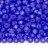 Бисер чешский PRECIOSA круглый 5/0 37050М матовый синий, серебряная линия внутри, 50г - Бисер чешский PRECIOSA круглый 5/0 37050М матовый синий, серебряная линия внутри, 50г
