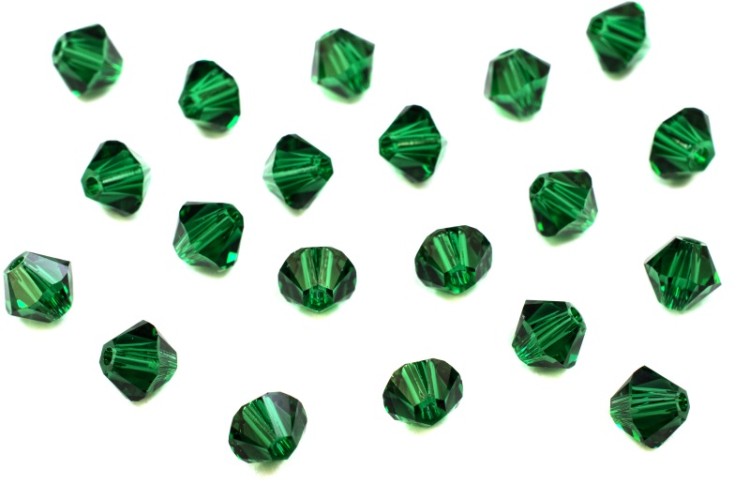 Бусина биконус Swarovski 5328 #336 4мм Majestic Green, 5328-4-336, 20шт Бусина биконус Swarovski 5328 #336 4мм Majestic Green, 5328-4-336, 20шт