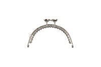 Фермуар (замок для сумочки) 85х57х11мм, цвет платина, железо, 1006-012, 1шт