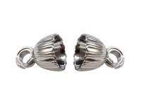 Замок с концевиками 40х18мм Elegant elements, сплав металлов, родий, 09-057, 1 комплект