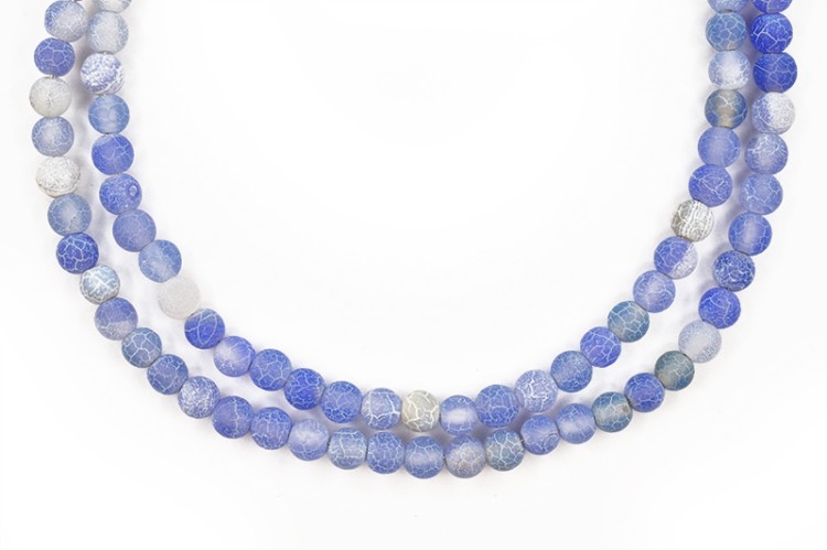 Бусина круглая Агат природный, диаметр 4мм, отверстие 0,8мм, светло-синяя, матовая, 541-052, 10шт Бусина круглая Агат природный, диаметр 4мм, отверстие 0,8мм, светло-синяя, матовая, 541-052, 10шт