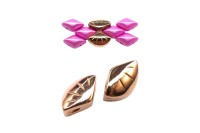 Бусина GemDuo CYMBAL Polonia 8х5мм, отверстие 0,8мм, цвет розовое золото, 11-238, 2шт
