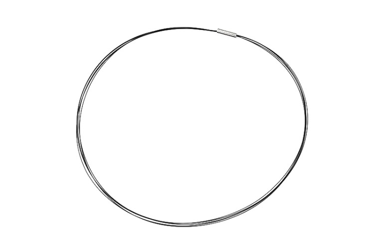 Основа для колье из ювелирного тросика с магнитным замком, толщина 0,35мм, длина около 43см, цвет черный, 34-034, 1шт Основа для колье из ювелирного тросика с магнитным замком, толщина 0,35мм, длина около 43см, цвет черный, 34-034, 1шт