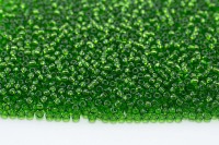 Бисер японский TOHO круглый 8/0 #0007B зеленая трава, прозрачный, 10 грамм