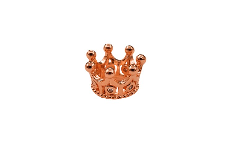 Обниматель для бусины 11х7мм, внутренний диаметр 8мм, отверстие 6мм, цвет розовое золото, латунь, 02-189, 1шт Обниматель для бусины 11х7мм, внутренний диаметр 8мм, отверстие 6мм, цвет розовое золото, латунь, 02-189, 1шт