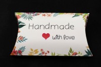 Подарочная коробочка Подушка 10,5х7,6х1,9см, цвет белый, картон, 31-047, 1шт