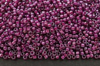 Бисер японский TOHO круглый 15/0 #1076 серый/фуксия, окрашенный изнутри, 10 грамм