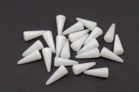 Бусины Spike beads 13х5мм, отверстие 0,8мм, цвет 02010 белый, 757-004, 10г (около 22шт)