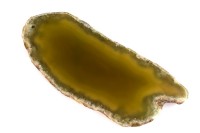 Срез Агата природного, оттенок зеленый, 90х37х6мм, отверстие 2мм, 37-309, 1шт