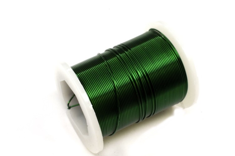 Проволока для бисера медная, толщина 0,5мм, длина 18м, цвет зеленый, 1009-043, 1шт Проволока для бисера медная, толщина 0,5мм, длина 18м, цвет зеленый, 1009-043, 1шт