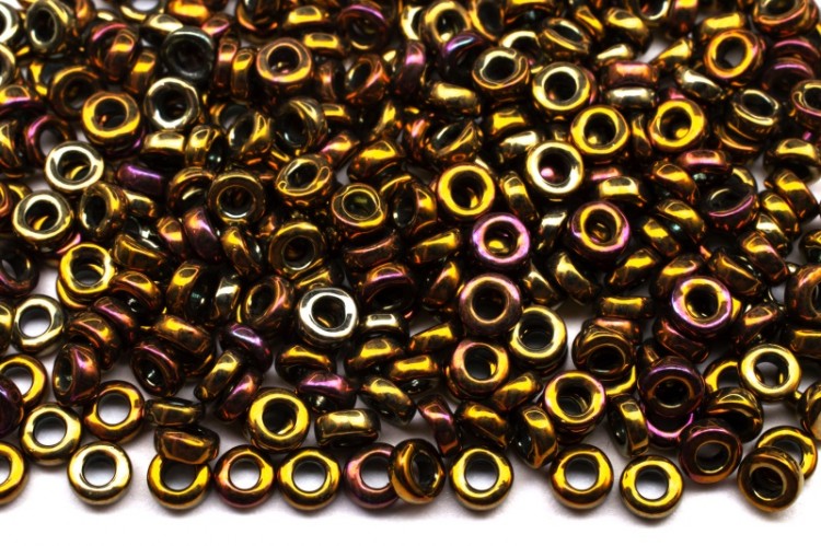 Бисер MIYUKI Spacer 3х1,3 мм #0462 золотой ирис, металлизированный, 5 грамм Бисер MIYUKI Spacer 3х1,3 мм #0462 золотой ирис, металлизированный, 5 грамм