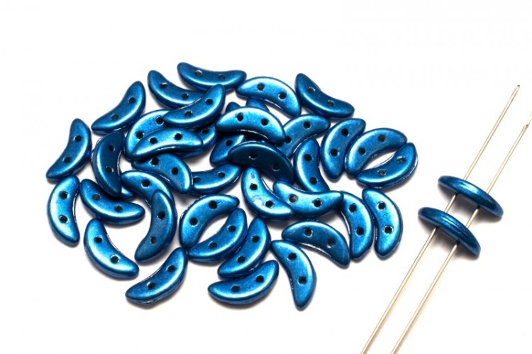 Бусины Crescent beads 10х3мм, цвет 0310-77040CR Saturated Metallic Blue, 708-047, 5г (около 40 шт) Бусины Crescent beads 10х3мм, цвет 0310-77040CR Saturated Metallic Blue, 708-047, 5г (около 40 шт)