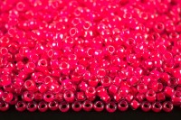 Бисер японский TOHO круглый 8/0 #0978 розовый неон, Luminous, окрашенный изнутри, 10 грамм