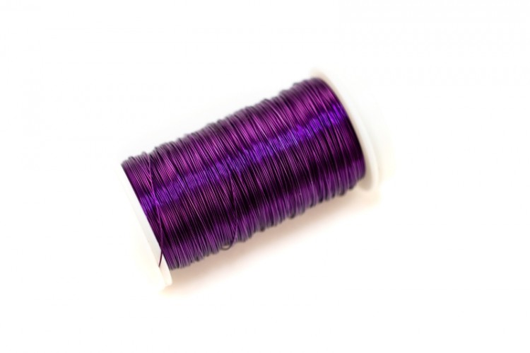 Проволока на катушке толщина 0,3мм, длина 50м, цвет фиолетовый, 1009-154, 1шт Проволока на катушке толщина 0,3мм, длина 50м, цвет фиолетовый, 1009-154, 1шт
