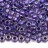 Бисер японский TOHO круглый 6/0 #0265 хрусталь/фиолетовый металлик радужный, окрашенный изнутри, 10 грамм - Бисер японский TOHO круглый 6/0 #0265 хрусталь/фиолетовый металлик радужный, окрашенный изнутри, 10 грамм