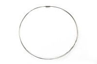 Основа для колье из ювелирного тросика с магнитным замком, толщина 0,35мм, длина около 43см, цвет платина, 34-035, 1шт