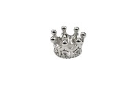 Обниматель для бусины 11х7мм, внутренний диаметр 8мм, отверстие 6мм, цвет платина, латунь, 02-192, 1шт