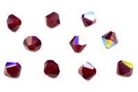 Бусины биконусы хрустальные 5мм, цвет SIAM AB, 750-027, 10шт