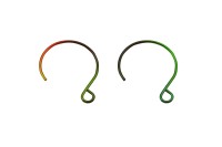 Основа для серег 22х18х0,8мм, отверстие 2,5мм, цвет разноцветный перелив, хирургическая сталь, 21-625, 1 пара