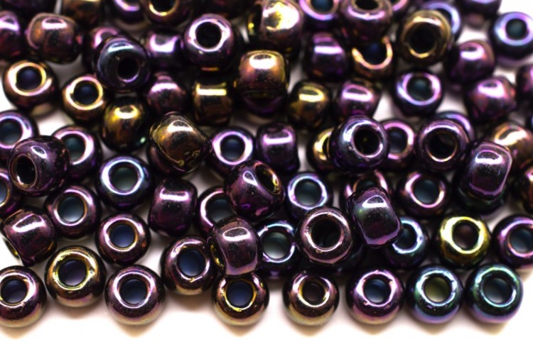 Бисер японский TOHO круглый 3/0 #0085 пурпурный, металлизированный ирис, 10 грамм Бисер японский TOHO круглый 3/0 #0085 пурпурный, металлизированный ирис, 10 грамм
