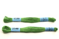 Мулине Gamma, цвет 3148 салатовый, хлопок, 8м, 1шт
