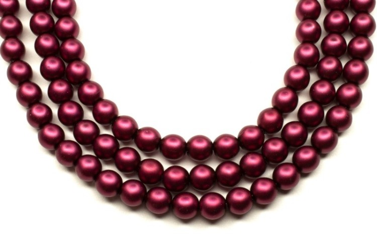 Жемчуг Preciosa, цвет 70120 матовый свекольный, 6мм, 10шт Жемчуг Preciosa, цвет 70120 матовый свекольный, 6мм, 10шт