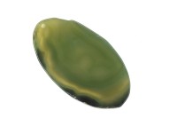 Срез Агата природного, оттенок зеленый, 68х38х5мм, отверстие 2мм, 37-250, 1шт