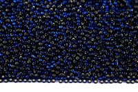 Бисер чешский PRECIOSA круглый 13/0 67100 темно-синий, серебряная линия внутри, квадратное отверстие, 25г