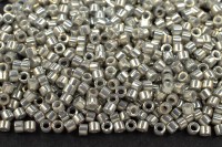 Бисер японский MIYUKI Delica цилиндр 11/0 DB-0251 серый, гальванизированный глянцевый, 5 грамм