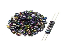 Бусины StormDuo 7х3мм, отверстие 0,8мм, цвет 00030/95100 Crystal/Magic Blue, 752-040, 10г (около 70шт)