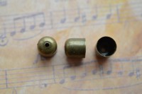 ОПТ Концевик для шнуров 8х7мм, внутренний диаметр 6,5мм, отверстие 1,5мм, цвет античная бронза, железо, опт-01-122, 50шт