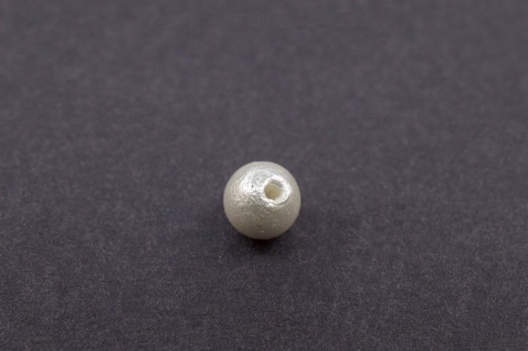 Хлопковый жемчуг Miyuki Cotton Pearl 4мм, цвет White, 744-038, 1шт Хлопковый жемчуг Miyuki Cotton Pearl 4мм, цвет White, 744-038, 1шт