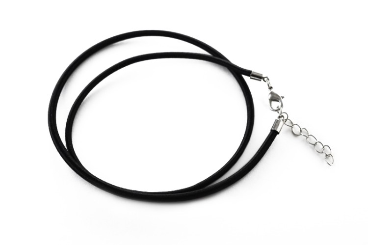 Основа для колье из шелкового шнура с карабином, толщина 3мм, длина около 47см, цвет черный, шелк/латунь, 34-036, 1шт Основа для колье из шелкового шнура с карабином, толщина 3мм, длина около 47см, цвет черный, шелк/латунь, 34-036, 1шт