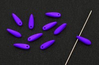 Бусины Dagger beads 11х3мм, отверстие 0,8мм, цвет 25145 фиолетовый, неон матовый, 736-134, 10шт