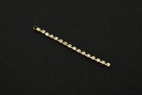 Стразовая цепь с петелькой, звено 2,0х2,0мм, отверстие 2мм, цвет прозрачный/золото, латунь, 47-062, 5см (около 16 страз)