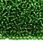 Бисер японский MIYUKI круглый 11/0 #0016 зеленый, серебряная линия внутри, 10 грамм - Бисер японский MIYUKI круглый 11/0 #0016 зеленый, серебряная линия внутри, 10 грамм