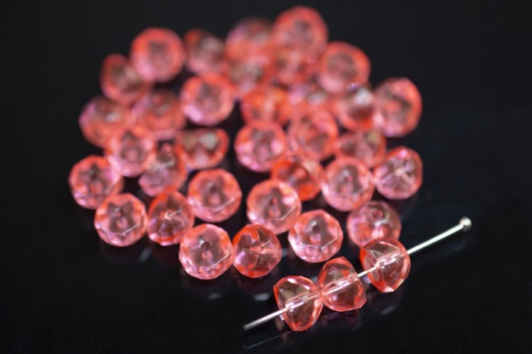 Бусины Hill beads 8мм, отверстие 0,5мм, цвет 00030/01191 розовый прозрачный, 722-005, 10г (около 25шт) Бусины Hill beads 8мм, отверстие 0,5мм, цвет 00030/01191 розовый прозрачный, 722-005, 10г (около 25шт)