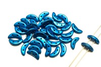 Бусины Crescent beads 10х3мм, цвет 0310-77038CR Saturated Metallic Aquamarine, 708-045, 5г (около 40 шт)