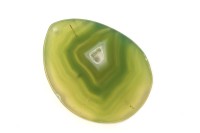 Срез Агата природного, оттенок зеленый, 63х48х6мм, отверстие 2мм, 37-249, 1шт