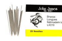 Иглы для бисера John James, размер 11, длина 31мм, 1034-003, 25шт