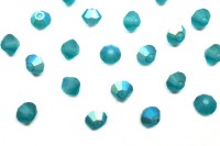Бусины биконусы хрустальные 3мм, цвет BLUE ZIRCON AB MATT, 745-070, 20шт