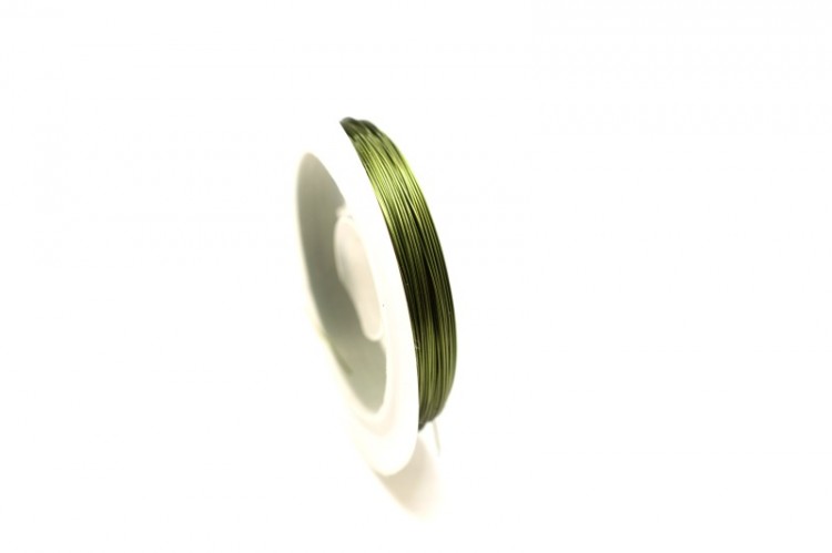 Проволока для бисера, диаметр 0,3мм, длина 10м, цвет зеленый, 1009-162, 1шт Проволока для бисера, диаметр 0,3мм, длина 10м, цвет зеленый, 1009-162, 1шт
