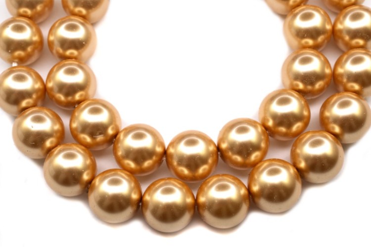 Жемчуг Preciosa Maxima, цвет gold, 12мм, 704-126, 2шт Жемчуг Preciosa Maxima, цвет gold, 12мм, 704-126, 2шт