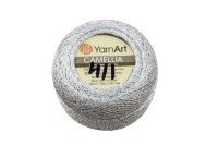 Пряжа Camellia YarnArt, цвет 0411 серебро, 70% полиэстер/30% металлик, 20г, 190м, 1шт